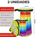 Banco Retrátil Portátil Com Alça - Bolça Banco Colorida